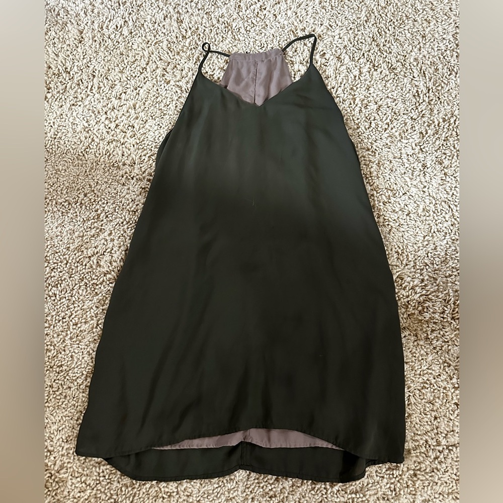 Green casual dress